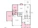 Layout featuring a 1-car garage, 2-car garage, kitchen, gathering room, and casual dining space at 204 Hickory Grove St, Sanford, NC 27330