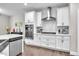 Bright kitchen features white cabinets, stainless appliances, and modern design at 208 Cecelia Ct, Cary, NC 27519