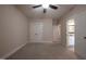 A spacious bedroom with soft carpet, ample closet space, and an ensuite bathroom provides comfort and convenience at 2109 Taramar Ln, Zebulon, NC 27597