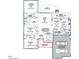 Detailed floorplan of a spacious home with multiple bedrooms, bathrooms, and living areas at 2109 Taramar Ln, Zebulon, NC 27597
