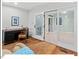 Well-lit office featuring hardwood floors and lots of natural light at 45 Birnham Ln, Durham, NC 27707