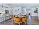 Bright dining area with stylish decor, seamlessly connected to the kitchen at 515 Claftin St, Sanford, NC 27330