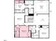 Detailed second floor floorplan showcases the layout of the home at 519 Claftin St, Sanford, NC 27330