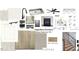 Interior design board showcasing the fixtures, finishes and features for the new home at 519 Claftin St, Sanford, NC 27330