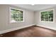 Bedroom featuring hardwood floors and neutral paint at 519 W Raleigh St, Siler City, NC 27344