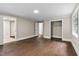 Bedroom featuring wood floors and closet at 519 W Raleigh St, Siler City, NC 27344