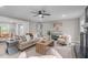 Bright living room showcasing neutral tones, stylish furnishings, and an open layout at 5804 Heathill Ct, Raleigh, NC 27603