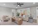 Bright living room showcasing neutral tones, stylish furnishings, and an open layout at 5804 Heathill Ct, Raleigh, NC 27603