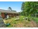 Fenced backyard with outdoor seating and a propane tank providing an inviting space for outdoor relaxation at 5805 Craig Rd, Durham, NC 27712