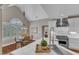 Bright kitchen with a view of the breakfast nook and stainless steel appliances at 7800 Twin Pines Way, Fuquay Varina, NC 27526
