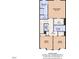 Detailed second floorplan showing bedrooms, laundry, and primary bathroom dimensions at 816 Lilyquist Way, Wake Forest, NC 27587