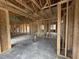 Open floor plan showing wooden framework, cathedral ceiling, and generous space for customization at 82 Laramie Ln, Selma, NC 27576