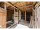 Inside a weathered barn showing aged wooden beams, posts, and an open airy space at 8365 Aaron Creek Church Rd, Oxford, NC 27565