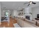 Open floor plan combines living, dining, and kitchen areas for easy entertaining at 8404 Saltwood Pl, Raleigh, NC 27617