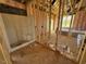 Bathroom with new shower and framing, awaiting finishing details and fixtures at 90 Brookhaven Dr, Spring Hope, NC 27882