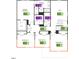 Upstairs floor plan view highlights the primary bedroom, bathroom, and loft space at 91 Caspian Ct, Lillington, NC 27546