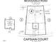 Plat map showing the shape and dimensions of the lot at 91 Caspian Ct, Lillington, NC 27546