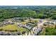 Expansive aerial view of the community showcasing lush greenery and well-maintained homes at 1004 Bridlemine Dr, Fuquay Varina, NC 27526