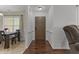 This home's hallway features beautiful hardwood floors and neutral walls at 106 Lockwood Dr, Cameron, NC 28326