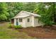 Single-story home with blue front door and well-maintained landscaping at 1085 Bynum Rd, Pittsboro, NC 27312