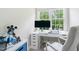 Bright office space with modern white desk, comfortable chair, and abundant natural light at 116 Hamilton Hedge Pl, Cary, NC 27519