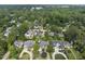 A neighborhood with large homes and mature trees extending to the city in the distance at 1210 Brooks Ave, Raleigh, NC 27607