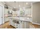 Kitchen with stainless steel appliances, granite countertops, and a center island with a built-in grill at 1210 Brooks Ave, Raleigh, NC 27607