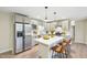 Well-lit kitchen with stainless steel appliances, large island, and modern cabinetry at 124 Twin Oaks Pl, Cary, NC 27511
