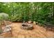 Cozy backyard firepit area with seating, perfect for relaxing and entertaining outdoors at 1428 White Opal Dr, Knightdale, NC 27545