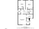 Second floor plan of the home with three bedrooms, two bathrooms, and a laundry room at 150 Teal Dr, Youngsville, NC 27596
