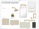 1st Floor guest bathroom design, showing fixtures, tiles, and cabinet color selections at 1701 Burnette Garden Path, Raleigh, NC 27612