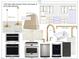Kitchen design scheme with pendant lights, modern appliances, apron front sink, and cabinet hardware details at 1701 Burnette Garden Path, Raleigh, NC 27612