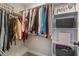 Organized walk-in closet with clothes racks and shelving at 187 Farrah-Shea Way, Angier, NC 27501
