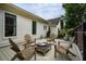 Cozy backyard patio with fire pit, ideal for outdoor gatherings at 253 Tobacco Farm Way, Chapel Hill, NC 27516