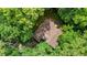 Overhead view of home surrounded by lush green trees and foliage during a sunny day at 2706 Montgomery St, Durham, NC 27705