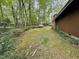 Expansive backyard lush with green moss, bordered by trees, shrubs, and the house on one side at 2706 Montgomery St, Durham, NC 27705