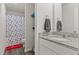 Bathroom features a granite countertop vanity and separate shower at 274 E Boulder Road Rd, Henderson, NC 27537