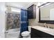 Well-maintained bathroom featuring a vanity and tiled shower-tub combination at 2801 Margots, Wake Forest, NC 27587