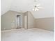 Spacious bedroom with neutral walls, carpet, and ceiling fan, offering a blank canvas for personalization at 2801 Margots, Wake Forest, NC 27587