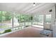 Bright sunroom features large windows offering scenic backyard views and easy outdoor access to the patio at 2801 Margots, Wake Forest, NC 27587