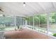 Enclosed sunroom with views of the landscaped backyard at 2801 Margots, Wake Forest, NC 27587