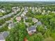 Expansive view of a residential area featuring lush trees and various housing styles at 4 Pickard Pl, Durham, NC 27703