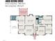 Detailed floor plan showing layout with kitchen, primary bedroom, living spaces, and screened porch at 4808 Berini Dr, Durham, NC 27705
