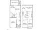 Floor plan showcasing the layout of the first and second floor at 520 Kenton Mill Ct, Rolesville, NC 27571