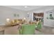 Open-concept living room with views into the kitchen and access to other living spaces at 522 N Scotswood Blvd, Hillsborough, NC 27278