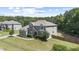 Charming two-story home features a stone entryway and well-manicured landscaping at 6521 Sunset Manor Dr, Wake Forest, NC 27587
