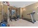 Dedicated home gym with modern equipment for a full-body workout at 6521 Sunset Manor Dr, Wake Forest, NC 27587