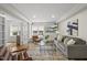 Inviting living room with hardwood floors, recessed lighting, and plenty of seating at 704 Walcott Way, Cary, NC 27519