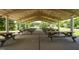 Outdoor pavilion featuring picnic tables, perfect for gatherings with lake views at 704 Walcott Way, Cary, NC 27519
