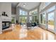 Spacious living room boasting high ceilings, abundant natural light, and a fireplace at 7918 Dairy Ridge Rd, Mebane, NC 27302